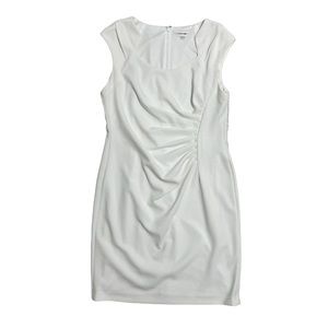 Calvin Klein White Sleeveless Midi Dress Formal Size 14